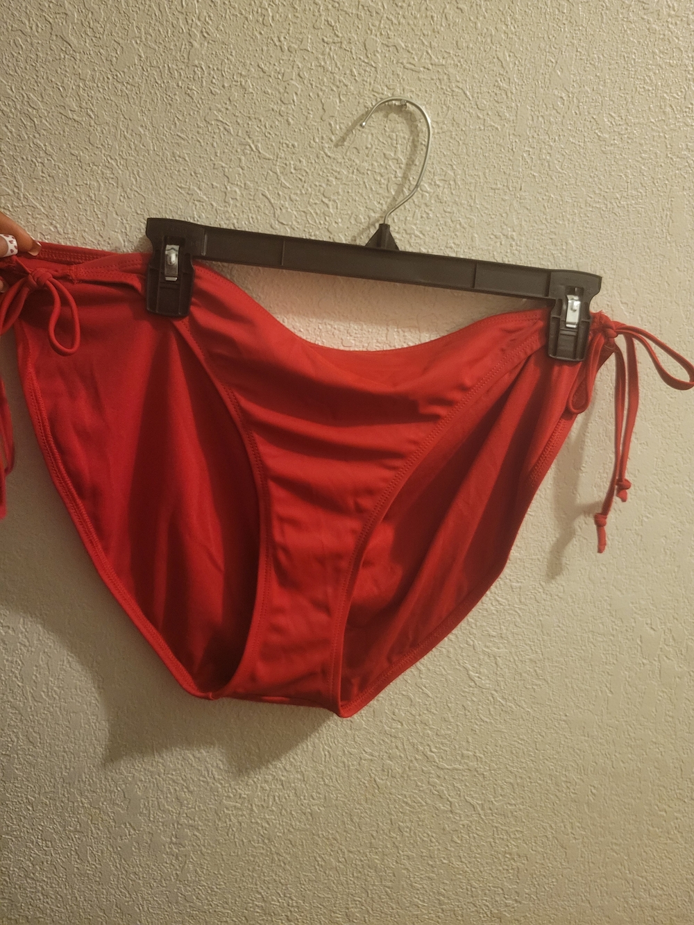 Women’s Red Tie-Side Bikini Bottoms